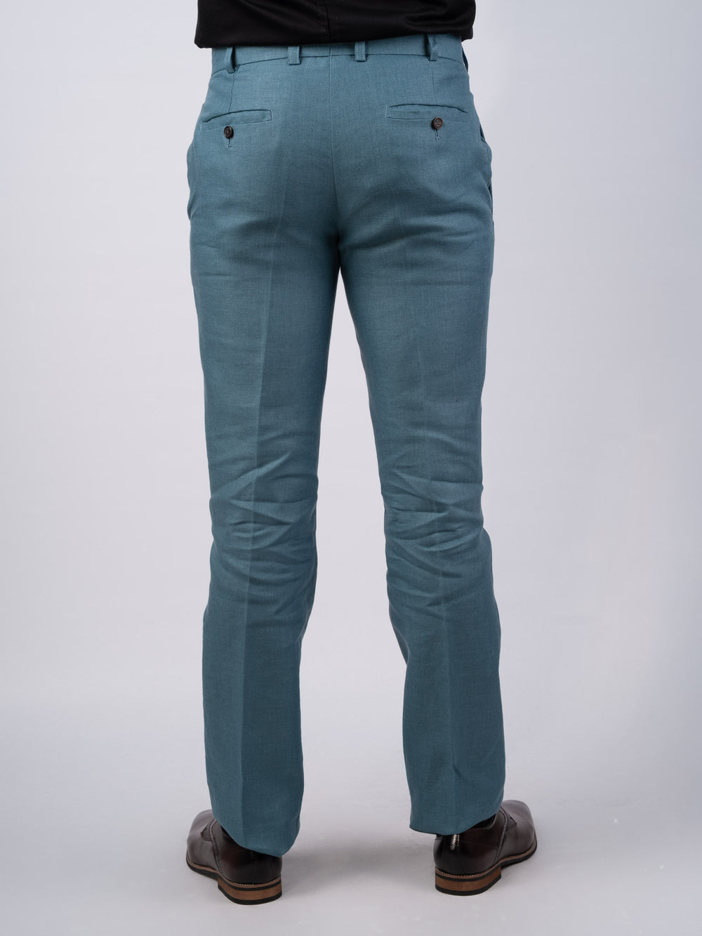 Mens Seafoam Irish Linen Trousers & Pants