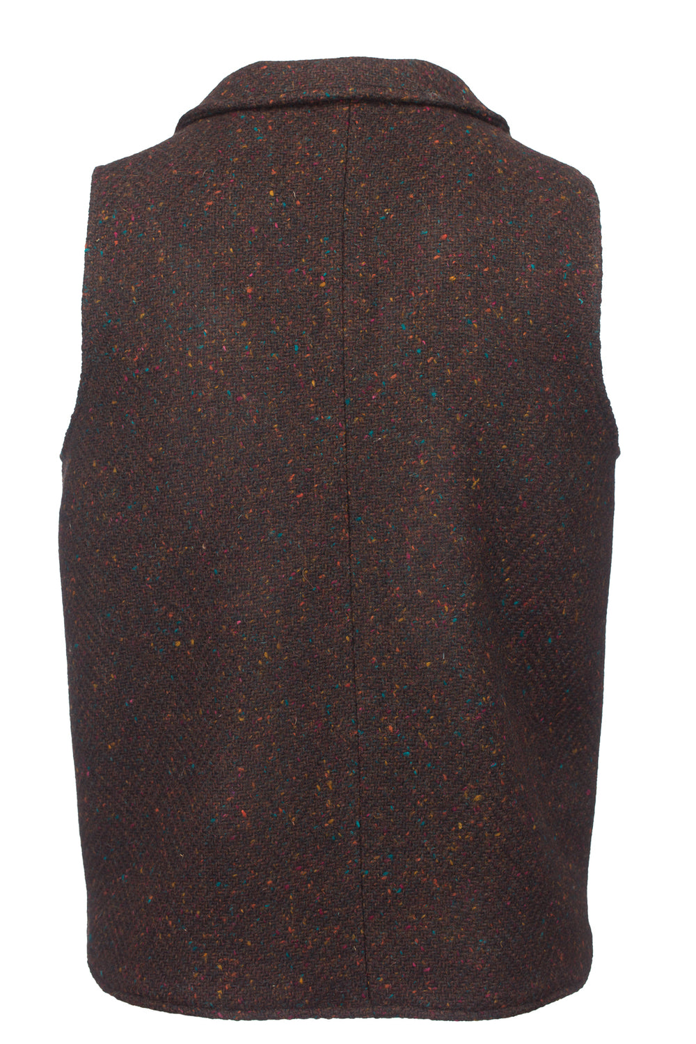 Man Of Aran – Weste und Weste aus Tweed in Bog-Braun