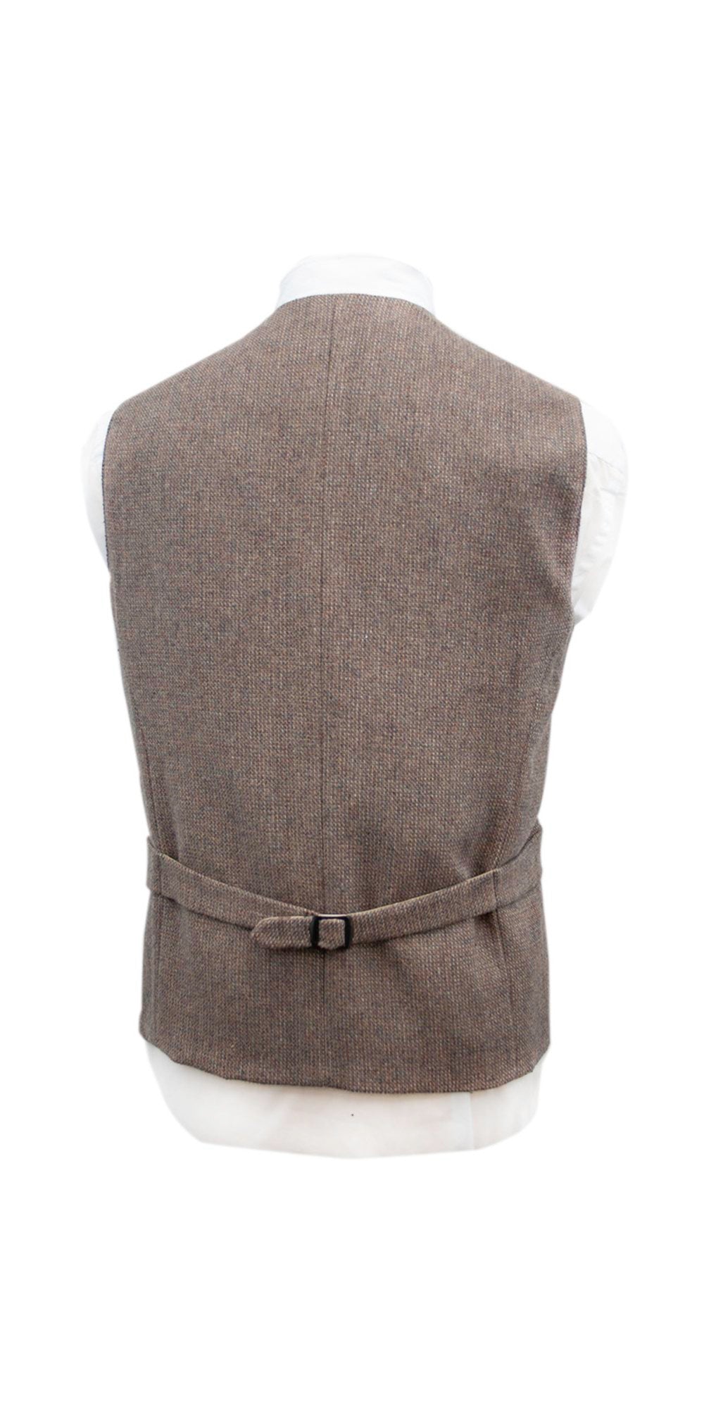 Byrne Beige Tweed Waistcoat with Revere
