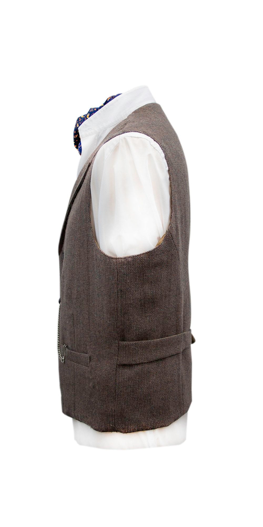 Byrne Beige Tweed Waistcoat with Revere