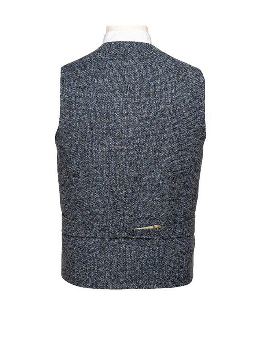 Blue Fleck Effect Waistcoat