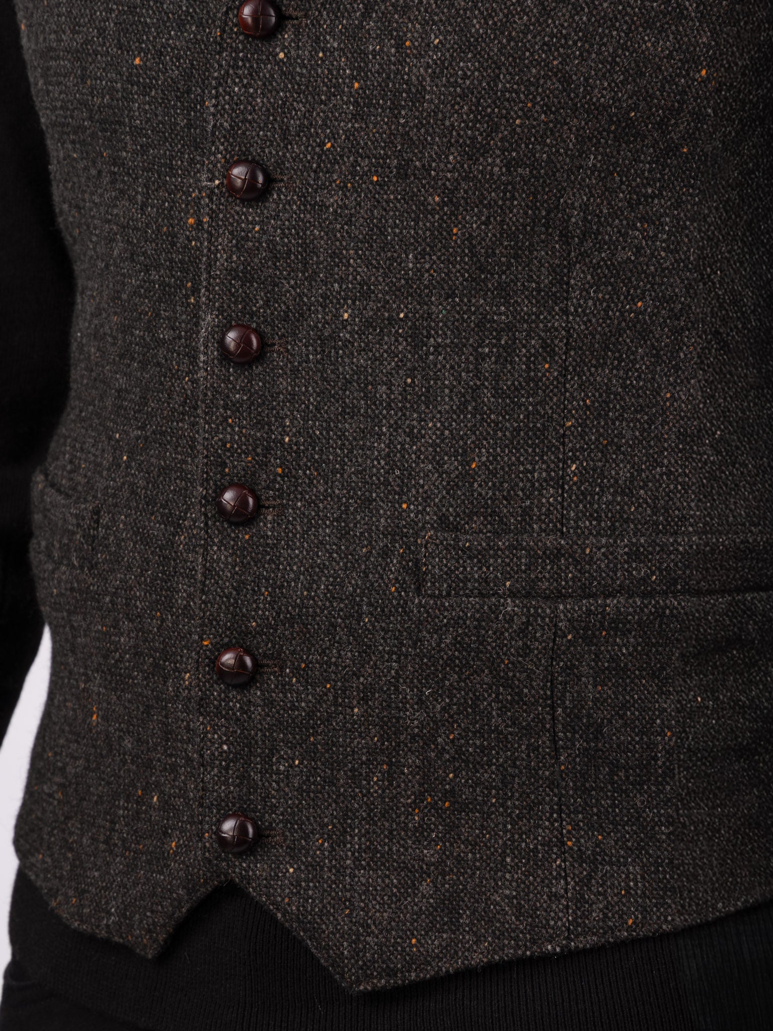 Oscar Wilde Brown Hopsack Tweed Waistcoat – Made in Ireland Vest