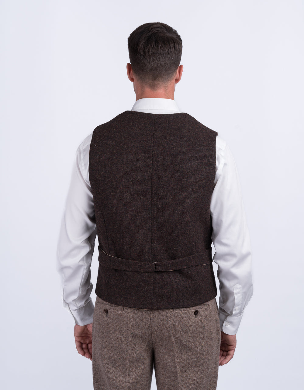 Burns – Weste „Barleycorn“ in Braun mit Revers