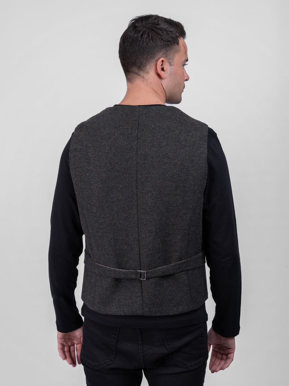 Light Green Tweed Waistcoat & Vest