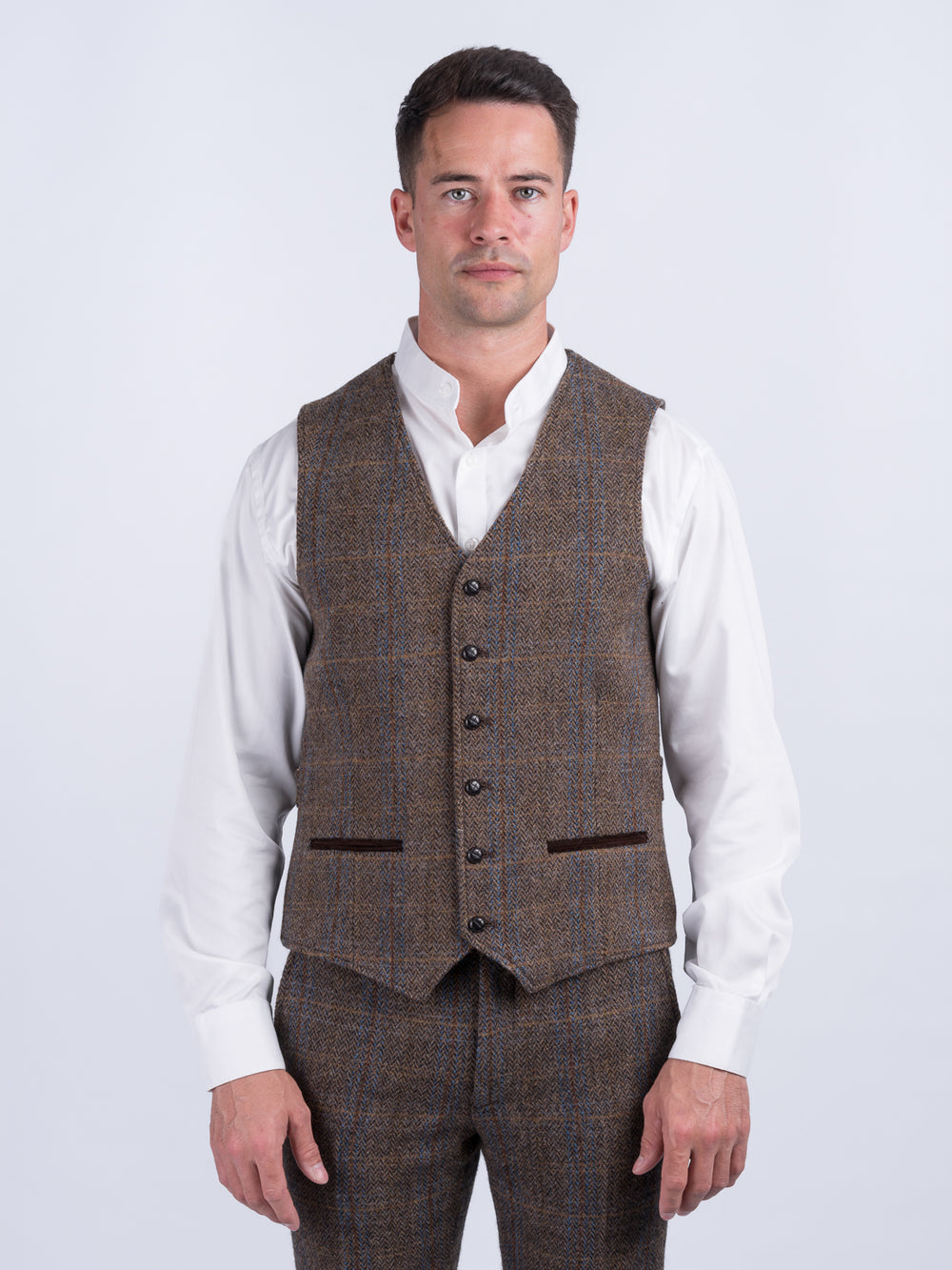 Brown Hunting Tweed Waistcoat & Vest