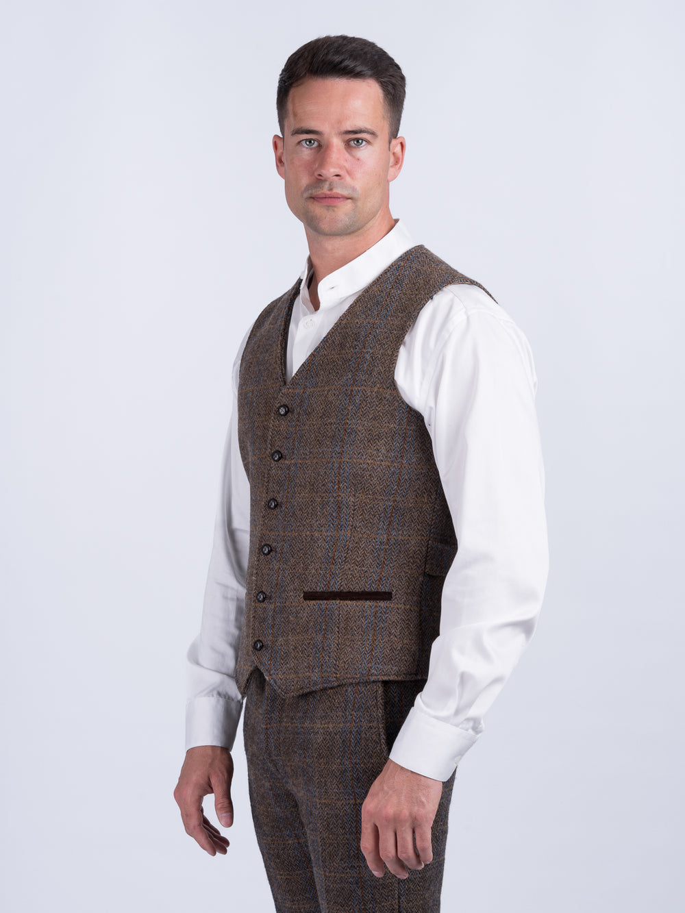 Graue Jagd-Tweedweste