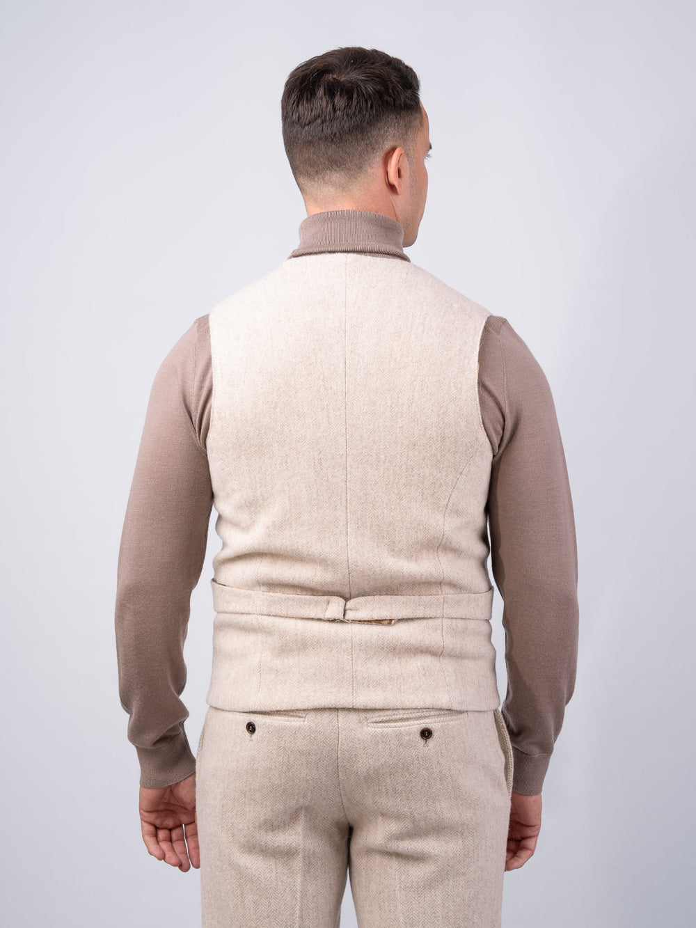 Alpaca Tweed Waistcoat & Vest With Revere