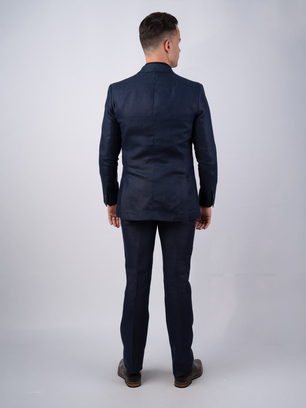 Irish Linen Navy Three Piece Suit