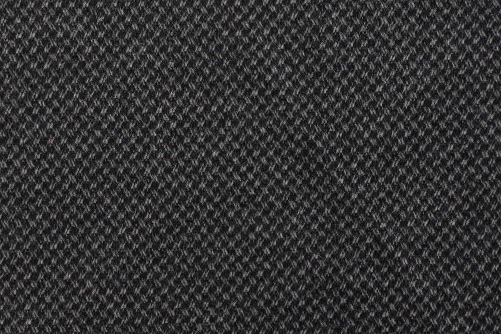 Écharpe tube en tweed à carreaux gris foncé avec écharpe tube réversible en velours noir