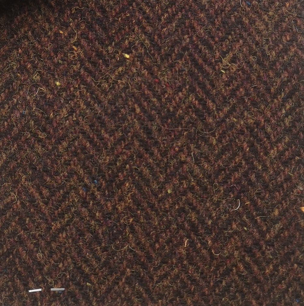 Veste en tweed à chevrons marron