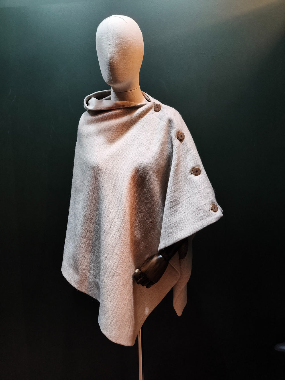 Women's Alpaca Tweed Wool Cape & Cloak