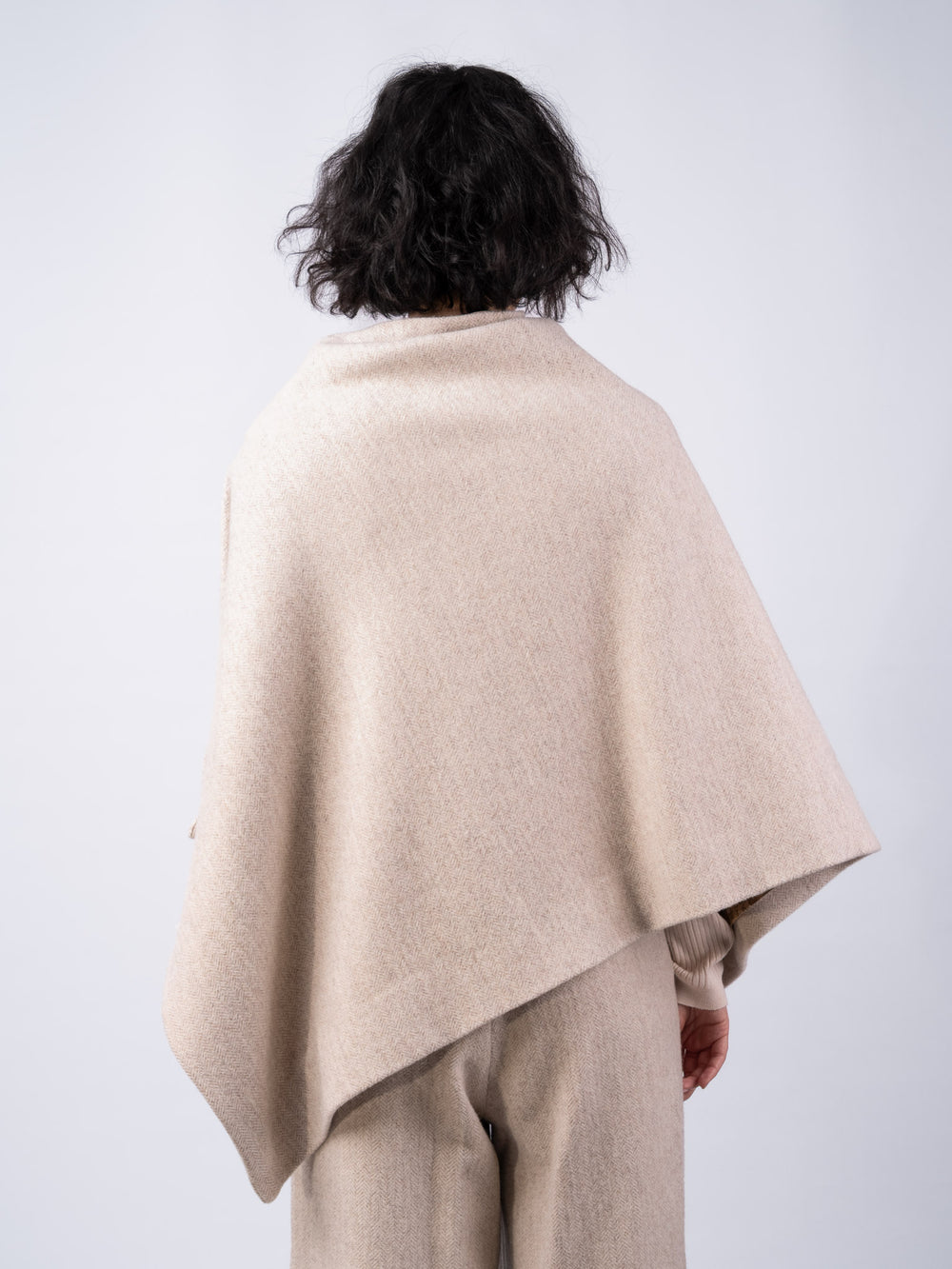 Women's Alpaca Tweed Wool Cape & Cloak