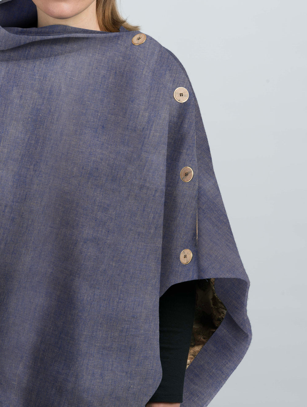 Women's Denim Linen Cape