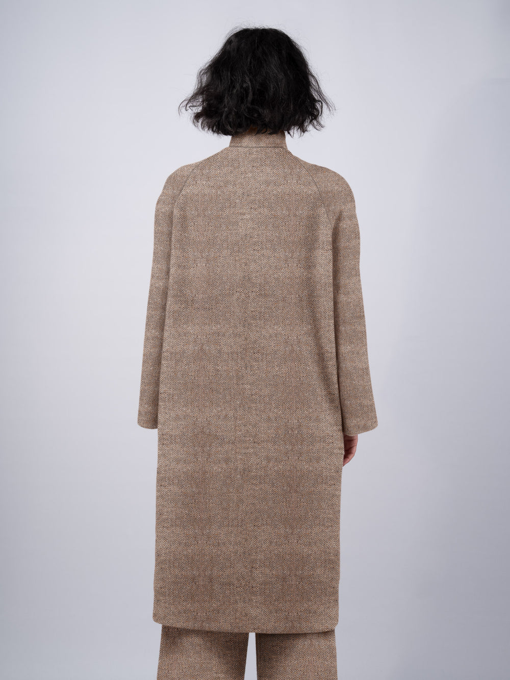 Women's Oak Tweed Funnel Neck Coat