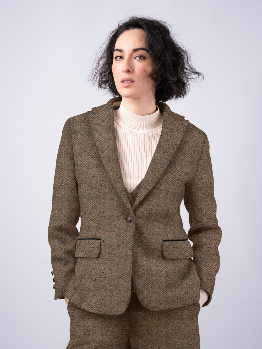 Women's Fawn Tweed Jacket & Blazer