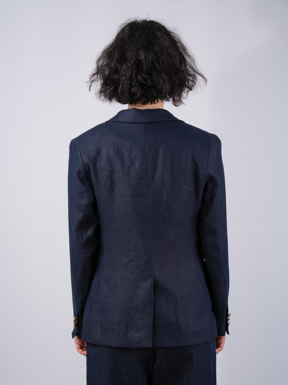Women's Navy Linen Jacket & Blazer