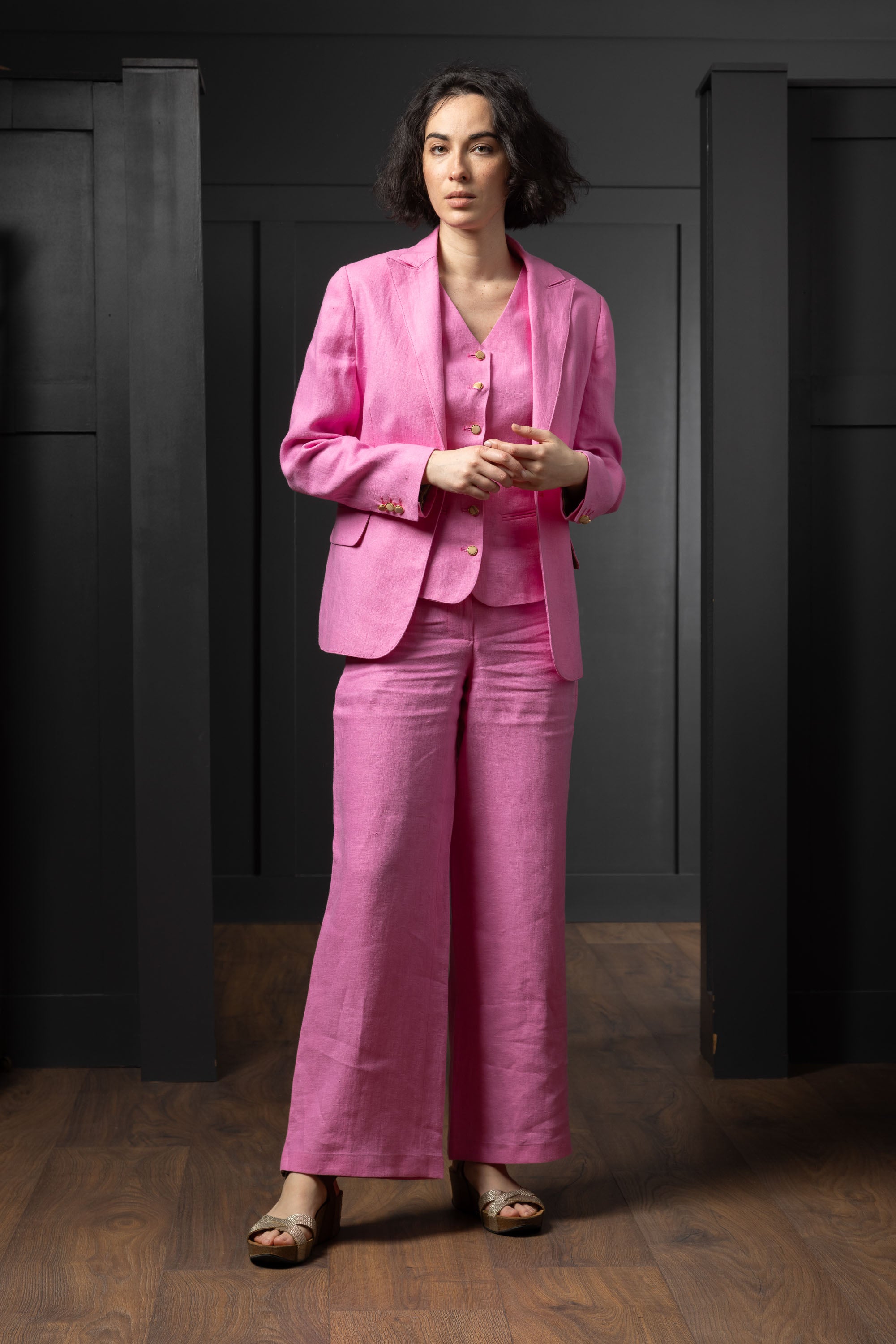 Women's Pink Linen Jacket & Blazer – Celtic Tweed