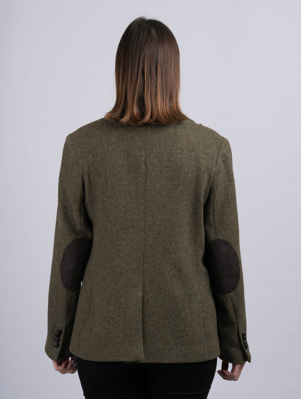Women's Moss Green Tweed Jacket & Blazer