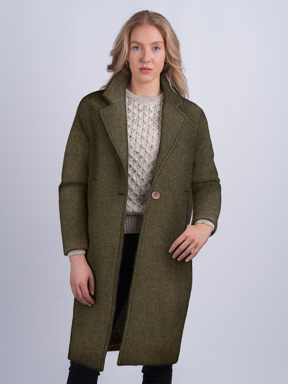 Women's Moss Green City Coat