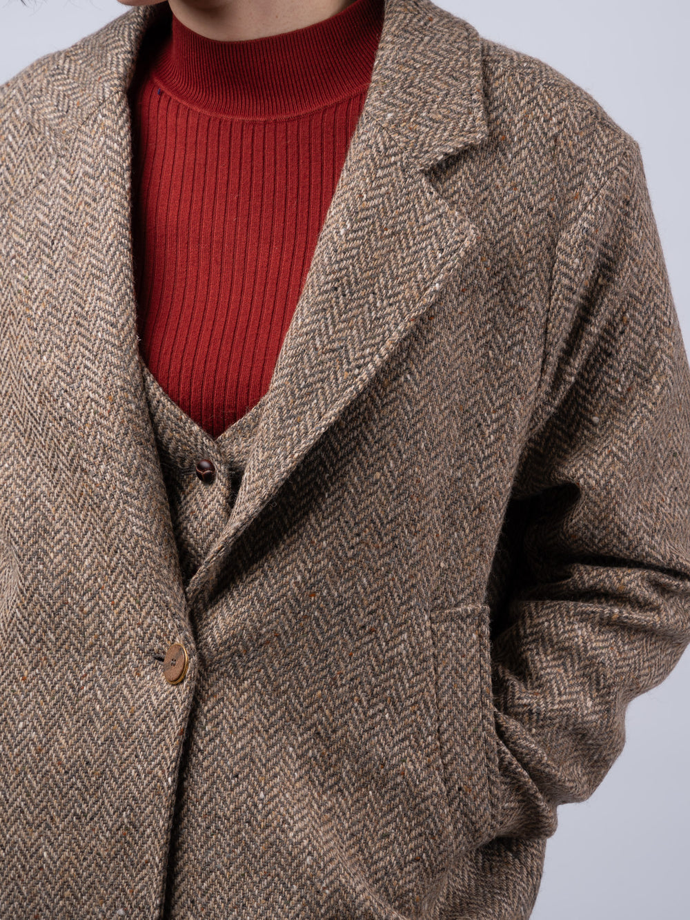 Women's Oak Herringbone Tweed City Coat — Available to Preorder Now