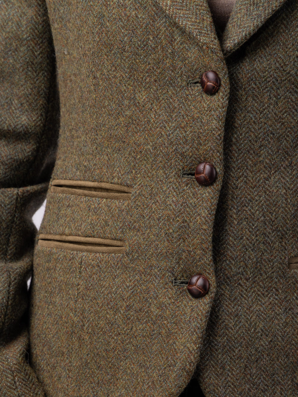 Women's Moss Herringbone Cropped Tweed Jacket & Blazer