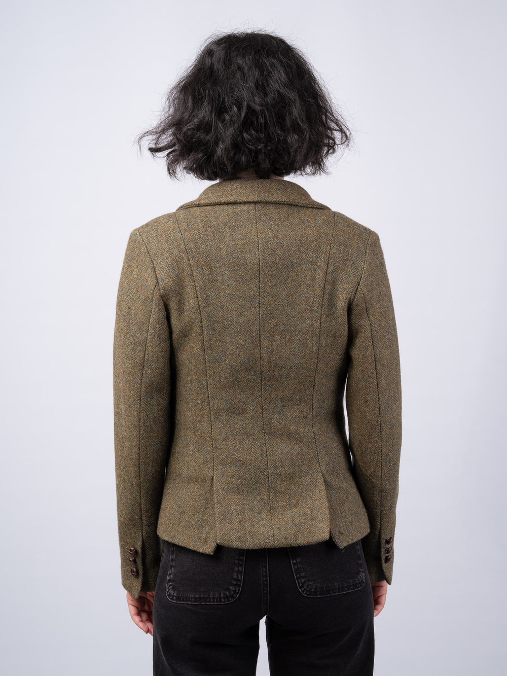 Women's Moss Herringbone Cropped Tweed Jacket & Blazer