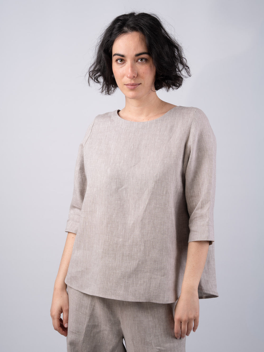 Women's Pleat Back Desert Linen Top