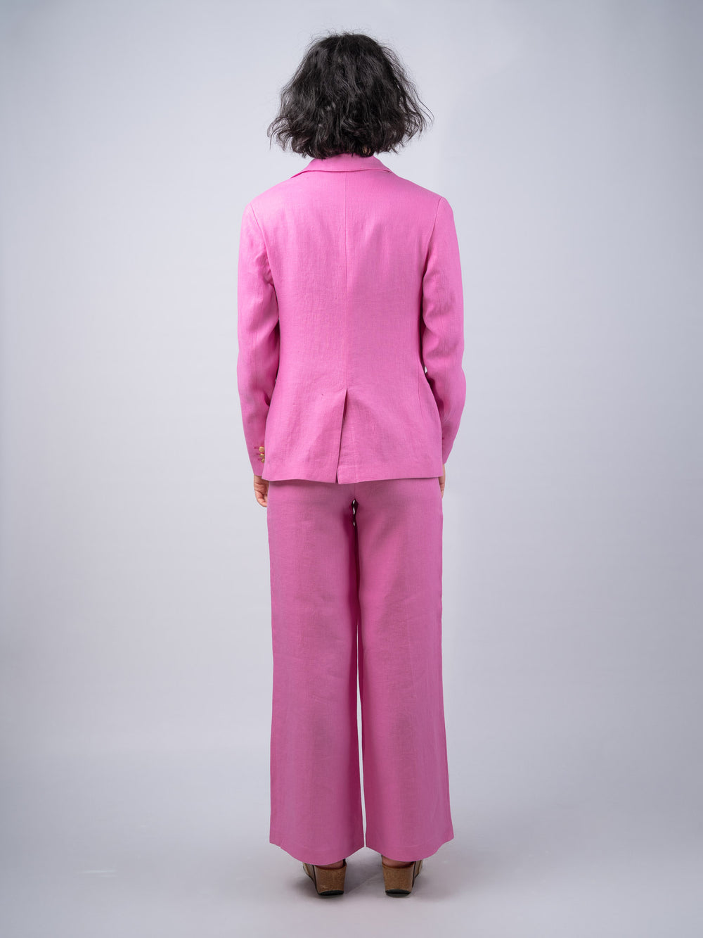Women's Pink Linen Trousers & Pants