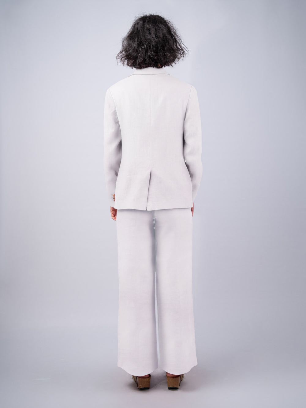 Women's Silver Linen Trousers & Pants