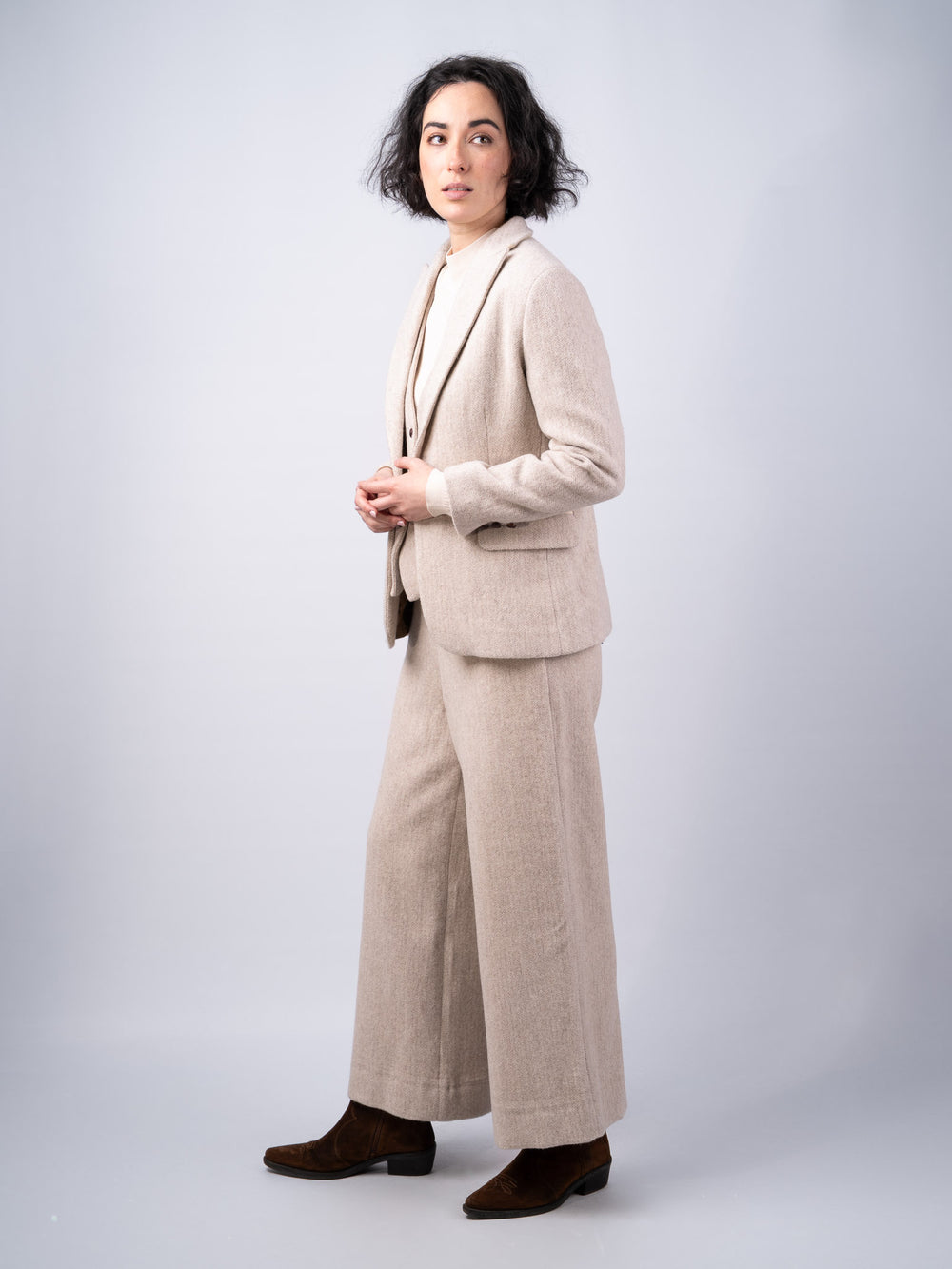 Women's Tweed Alpaca  Long Trousers & Pants