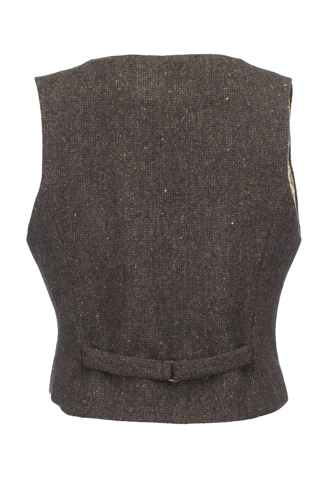 Brown Hopsack Tweed Waistcoat - Luxury Women's Vest | Irish