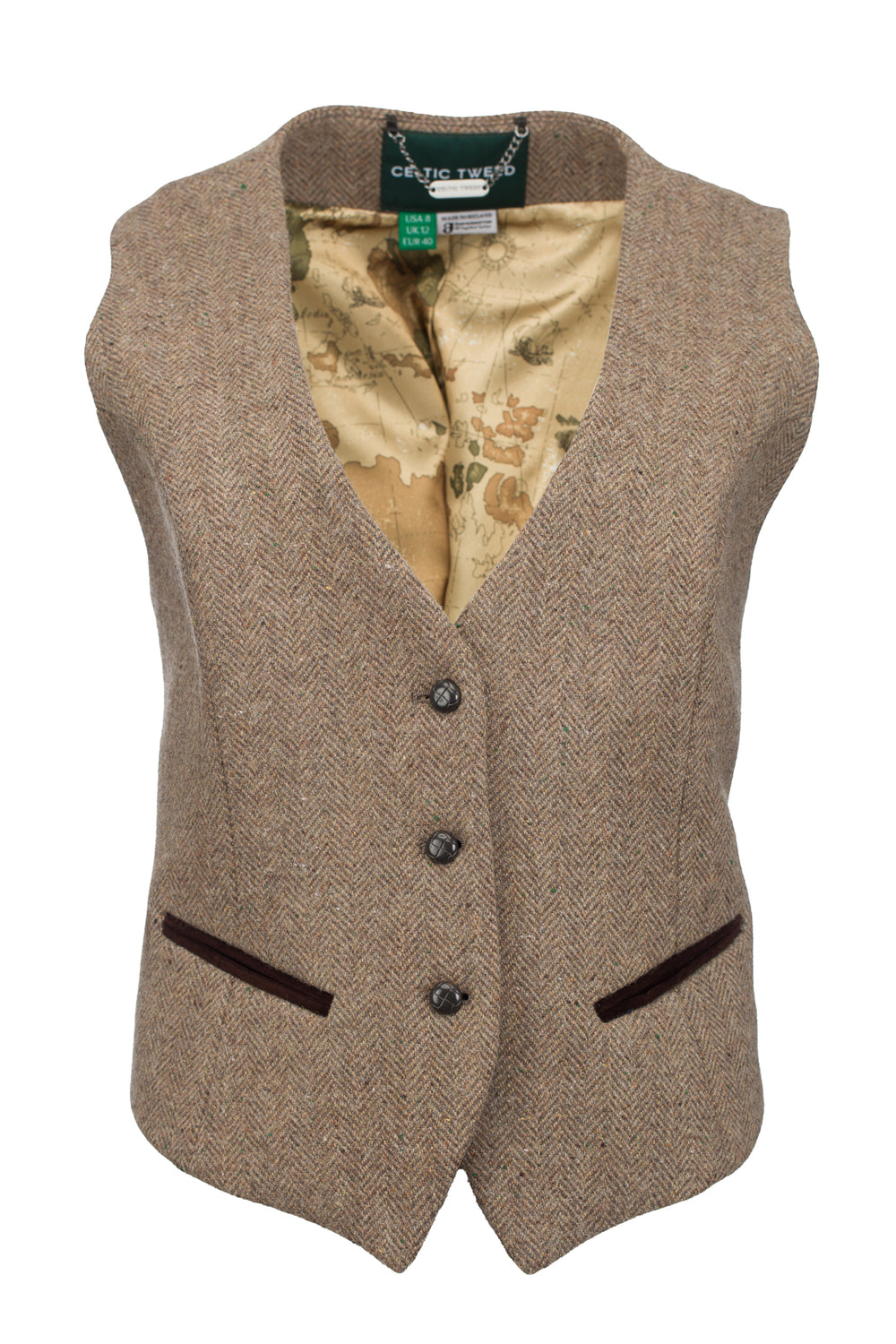 Women's Fawn Tweed Waistcoat