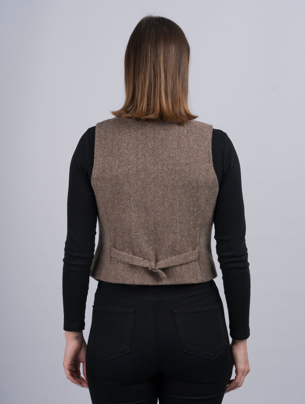 Women's Fawn Tweed Waistcoat
