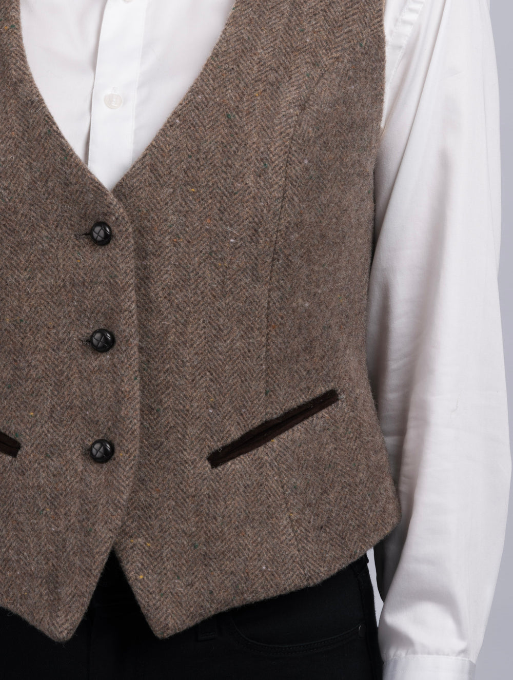 Women's Fawn Tweed Waistcoat