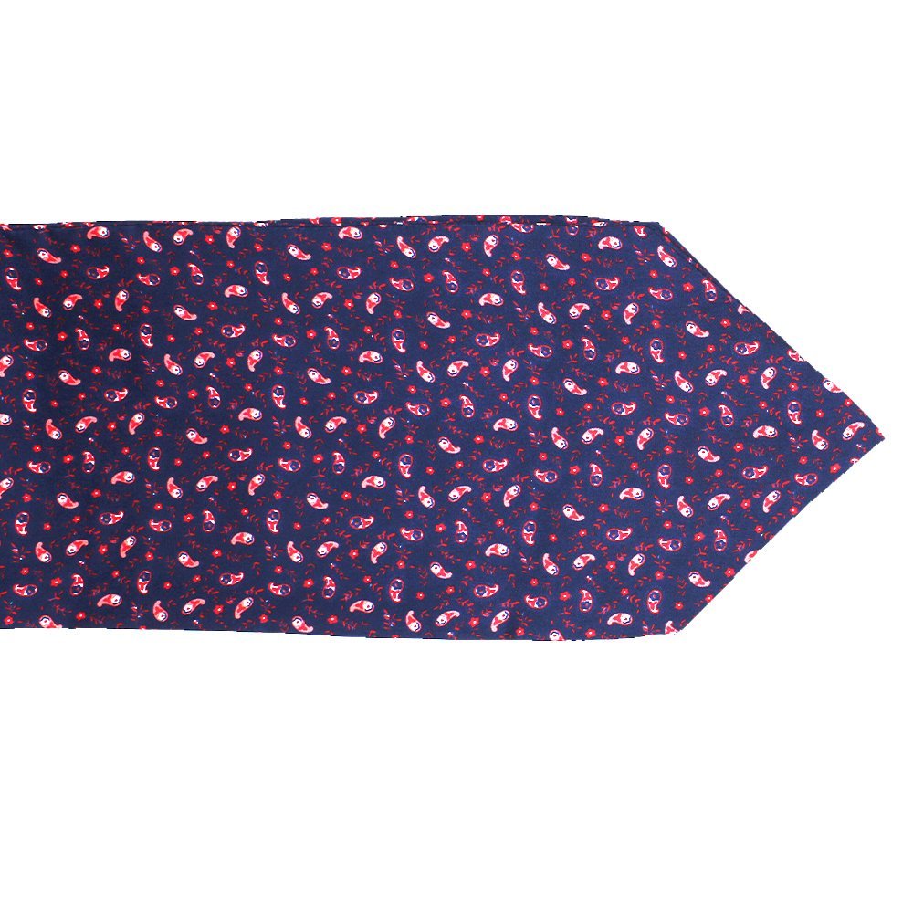 Navy Cravat with Red