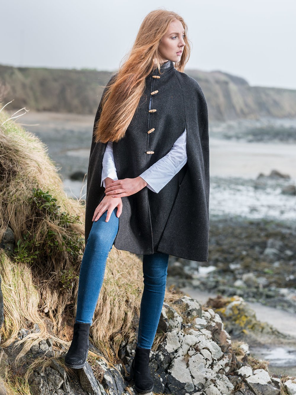 Brown Hopsack Tweed Cape - Women's Tweed Cloak – Celtic Tweed