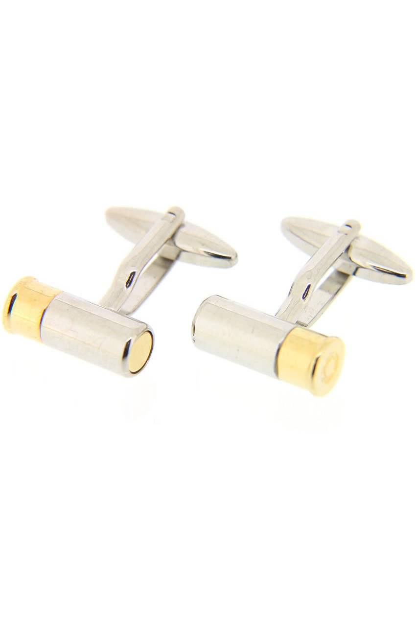 Boutons de manchette en forme de balle en argent et en or