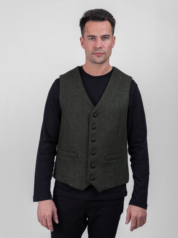 McDonagh Tweed  Waistcoat - Green 